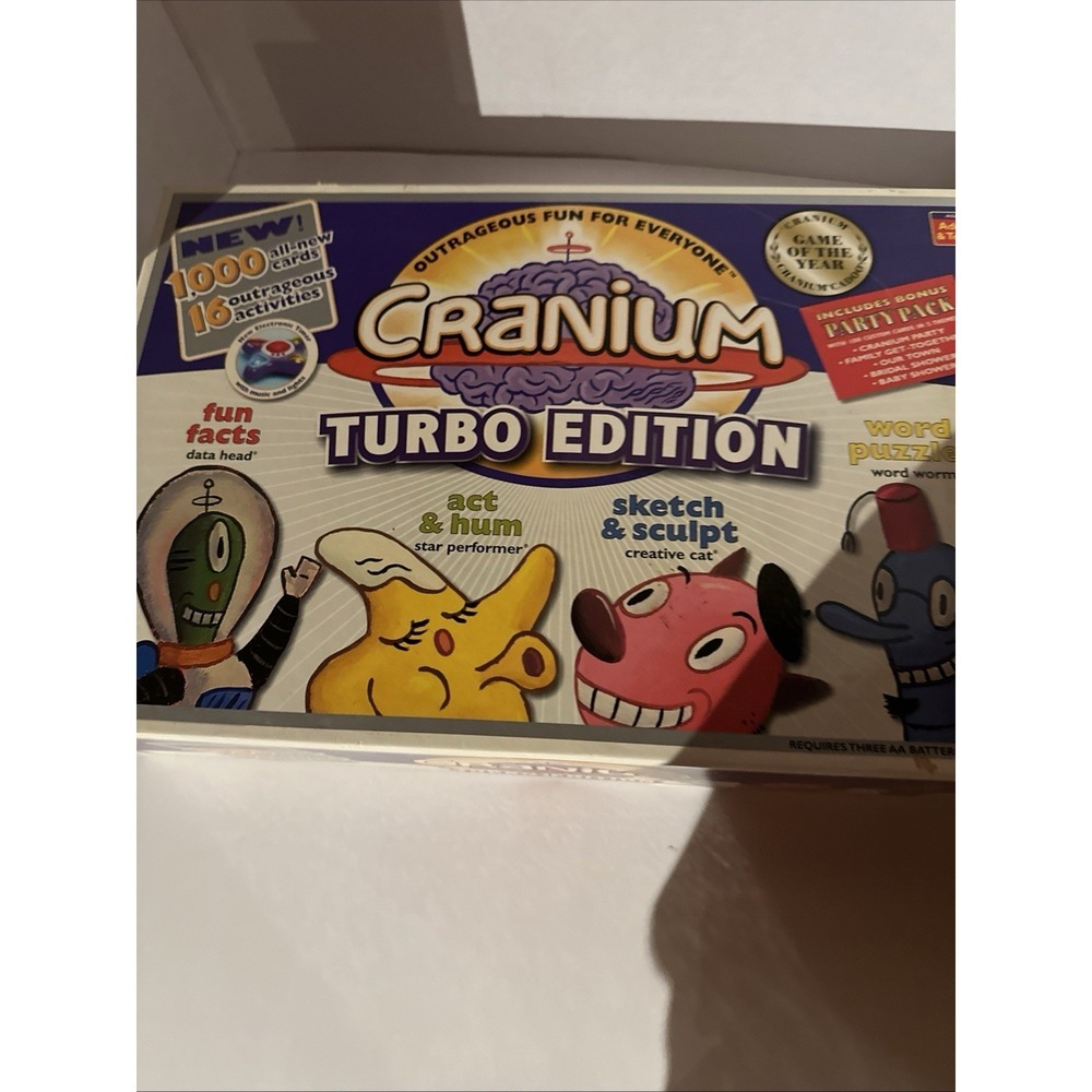 Cranium Turbo Edition - Family Board Game 2004 - Sealed - 100 All New Cards